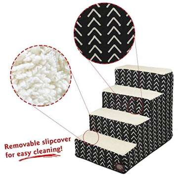 Majestic Pet 4 Step Dog Stairs for Small Dogs