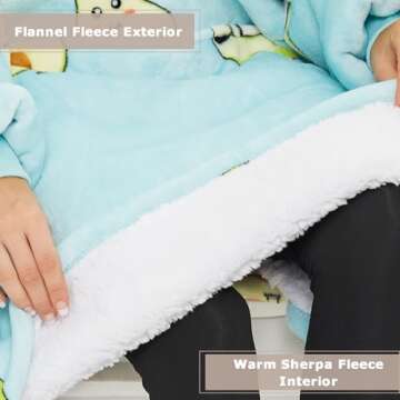 THREE POODLE Wearable Blanket Hoodie for Total Comfort