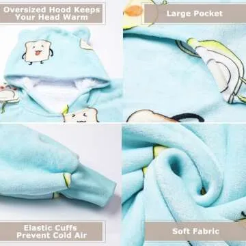 THREE POODLE Wearable Blanket Hoodie for Total Comfort