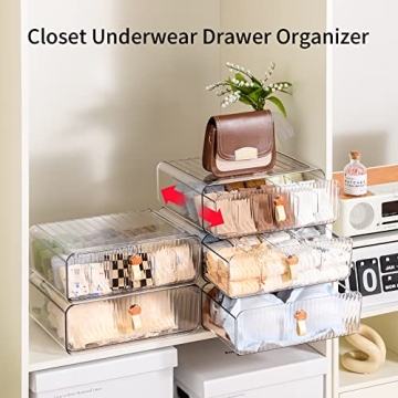 MSHOMELY 16 Cell Stackable Drawer Organizer for Clothing