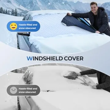 FLORICH Windshield Snow Cover - Ice & Frost Protection for Cars and SUVs