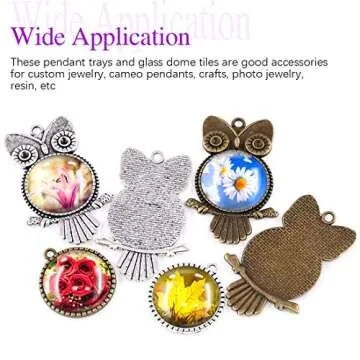 Swpeet 48-Piece Pendant Tray Kit for DIY Jewelry Making