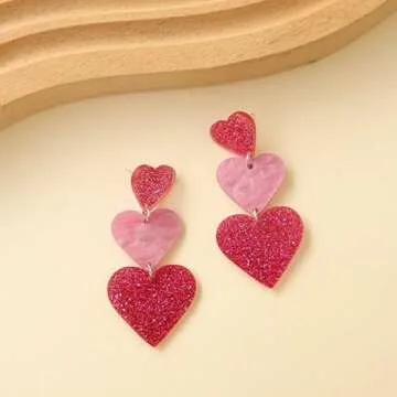 Adoshine Heart Shaped Dangle Earrings Gift for Women