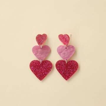 Adoshine Heart Shaped Dangle Earrings Gift for Women