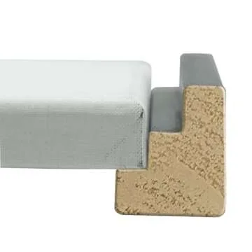 Creative Mark Illusions Floater Frame For 3/4" Deep Canvases - 12x12 White - Set of 6 - For Galleries & Home Decor - Wood Float Frame for Canvas Paintings- Complete Hanging Hardware