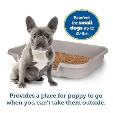 PuppyGoHere Dog Litter Box, Large Size, Misty Gray, Durable & Pet Safe, Indoor Open Top Entry Litter Pan, Comfortable for Puppy, Great for Dogs up to 20 lbs