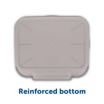 PuppyGoHere Dog Litter Box, Large Size, Misty Gray, Durable & Pet Safe, Indoor Open Top Entry Litter Pan, Comfortable for Puppy, Great for Dogs up to 20 lbs