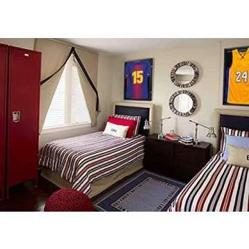 Jersey Display Frame Case, Large Lockable Shadow Box Sports Jersey Frame with 98% UV Protection Acrylic and 2 Hanger for Baseball Basketball Football Soccer Hockey Shirt,Uniform, Graduates Black