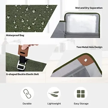 Toiletry Bag for Men, Travel Essentials Travel Toiletry Bag, Water-Resistant Compact Bathroom Roll Organizer for Hygiene, Shaving kit, Valentines Day Gifts for Him (5.Army Green(Polyster))