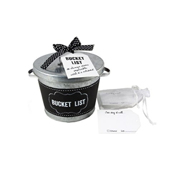 Young's Inc Couple Bucket List Bucket - 7-Inch Decorative Tin Bucket for Gifts