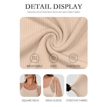 DOROSE Puff Sleeve Top Stylish Comfortable Versatile