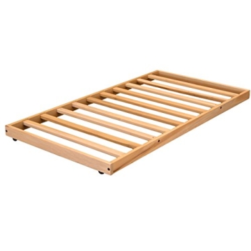 KD Frames Twin Trundle – Natural Wood for Maximum Comfort