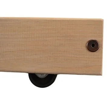 KD Frames Twin Trundle Natural Wood Bed for Kids and Guests