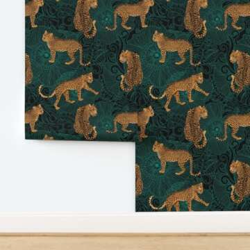 Peel & Stick Leopard Jungle Wallpaper for Easy Home Decor
