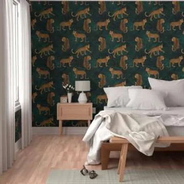 Peel & Stick Leopard Jungle Wallpaper for Easy Home Decor