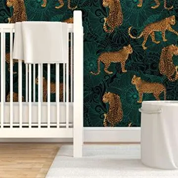 Peel & Stick Leopard Jungle Wallpaper for Easy Home Decor