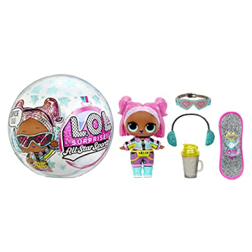L.O.L. Surprise! All-Star Sports Series 5 Winter Games Sparkly Collectible Doll with 8 Surprises, Mi...