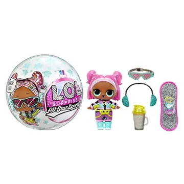 L.O.L. Surprise! All-Star Sports Series 5 Winter Games Sparkly Collectible Doll with 8 Surprises, Mi...