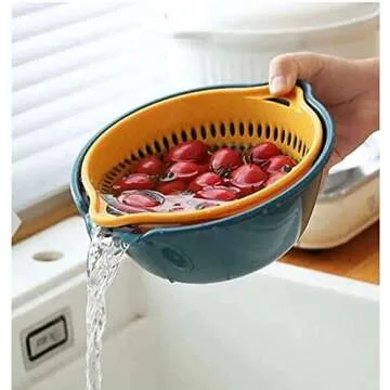 LRECNOM Tiny Colander Set for Fast Fruit Washing