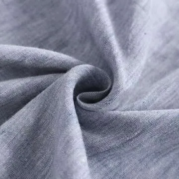 NTBAY French Linen Pillow Cases - Yarn Dyed 2 Pack 100% Linen Standard Pillowcases, Breathable and Cooling Washed Pillow Cases with Envelope Closure, 20x26 Inches, Denim Blue