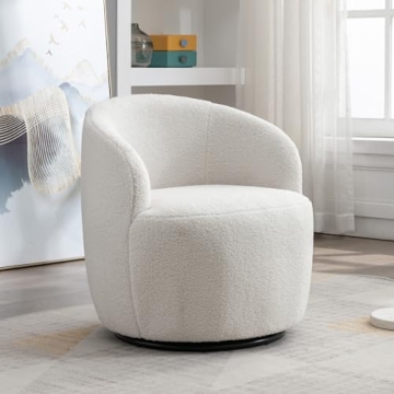 KIVENJAJA Swivel Teddy Sherpa Chair 360° Modern Accent
