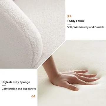 KIVENJAJA Swivel Teddy Sherpa Chair 360° Modern Accent