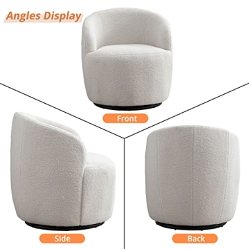KIVENJAJA Swivel Teddy Sherpa Chair 360° Modern Accent