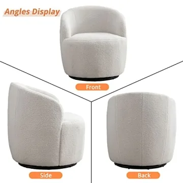 KIVENJAJA Swivel Teddy Sherpa Chair 360° Modern Accent