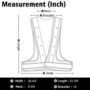 SULWZM LED Safety Vest, 16 Lights with 3 Modes, High Visibility Reflective Running Vest(Orange, Free Size)