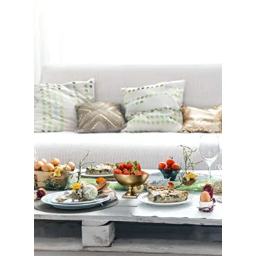 Serene Spaces Living Antique Brass Pedestal Bowl - Vintage Wedding Centerpiece and Flower Vase for Dining Table, Entryway Decor, 10" Diameter