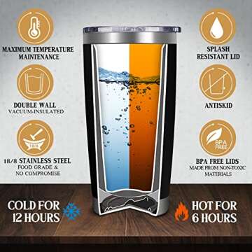 OOPERAY Gifts for Men Him Dad, 20oz Tumbler with Lid, Christmas Stocking Stuffers, Fathers Day Dad Gifts, Stainless Steel Vacuum Insulated Travel Tumbler Coffee Mug Cup, Birthday Gifts for Men