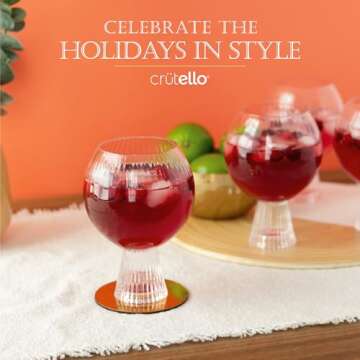 Stylish Crutello Aperol Spritz Glasses Set of 4