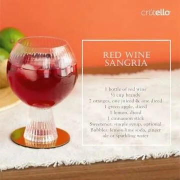 Stylish Crutello Aperol Spritz Glasses Set of 4