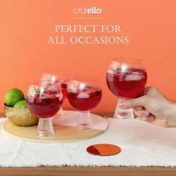 Stylish Crutello Aperol Spritz Glasses Set of 4