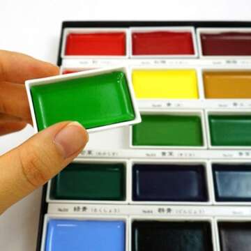 Kuretake GANSAI TAMBI Watercolor Paint Set 36 Colors, Professional-quality art supplies for artists adult painting sketching, Non-Toxic, Made in Japan