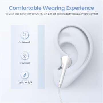2 Pack Wired iPhone Headphones with Mic & Volume Control