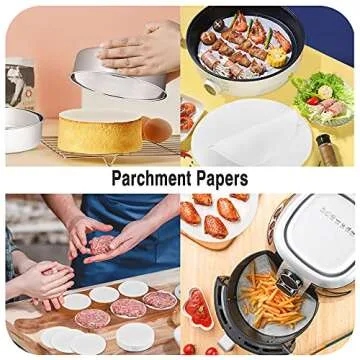 153Pcs Cake Baking Pan Set Decorating Supplies Kit, P&P CHEF Stainless Steel 4/6/8/9.5 Inch Cake Pans with Icing Tips Tools, Parchment Papers, Whisk, Egg Separator, Muffin Cups, Measuring Spoon