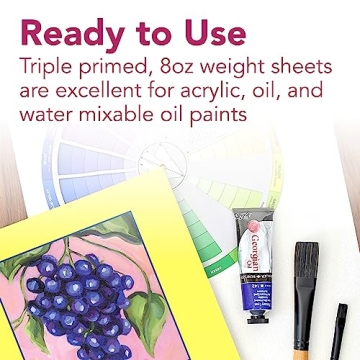 Strathmore 300 Series, Canvas Pad, 9x12 inch, 10 Sheets – Triple Primed, 100% Cotton Canvas, Plein Air Artists, Acrylic Paint and Oil Paint