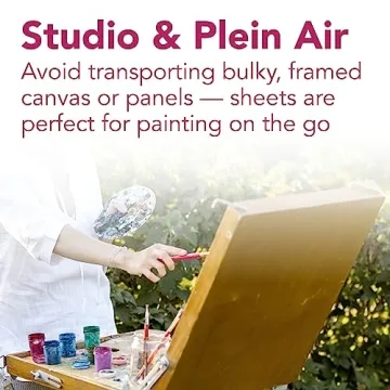 Strathmore 300 Series, Canvas Pad, 9x12 inch, 10 Sheets – Triple Primed, 100% Cotton Canvas, Plein Air Artists, Acrylic Paint and Oil Paint