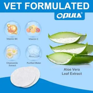 Gentle Biodegradable OPULA Dog Eye Wipes for Pets