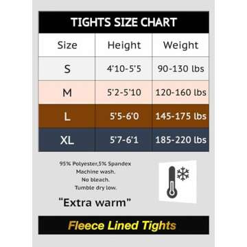 Lanylon Star Fleece Lined Tights Women Opaque Tights for Winter (US, Alpha, X-Large, Regular, Regular, 1 Burgundy)