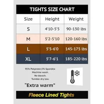 Lanylon Star Fleece Lined Tights Women Opaque Tights for Winter (US, Alpha, X-Large, Regular, Regular, 1 Burgundy)