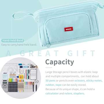 HVOMO Pencil Case Large Capacity Pencil Pouch Handheld Pen Bag Cosmetic Gift for Office School Teen ...
