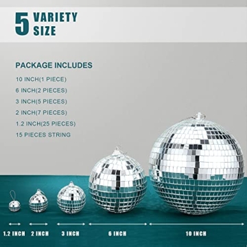 40 Pack Mirror Disco Balls for Stunning Party Decor