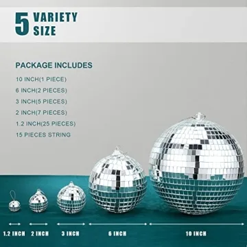 40 Pack Mirror Disco Balls for Stunning Party Decor