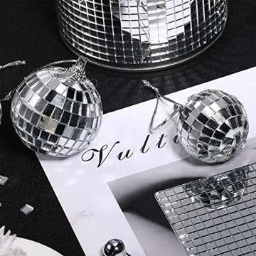 3600 Pieces Mirror Mosaic Tiles Self Adhesive Disco Mirror Tiles Disco Ball Stickers Square Glass DIY Tiles for Craft Decorate, DIY Hat, Art Collage, Indoor Outdoor Decoration