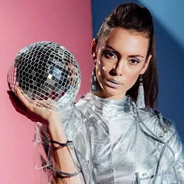 3600 Pieces Mirror Mosaic Tiles Self Adhesive Disco Mirror Tiles Disco Ball Stickers Square Glass DIY Tiles for Craft Decorate, DIY Hat, Art Collage, Indoor Outdoor Decoration