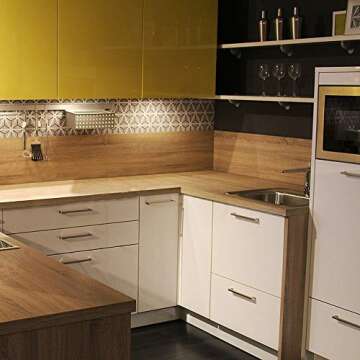 Moobibear LED Under Cabinet Lighting, 2W 1200lm Puck Lights 6 Pack, Warm White Under Counter Lights Kit for Kitchen with 10 Levels Brightness, Plug in Under Cabinet LED Light for Closet, Bookshelf