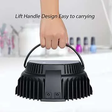 MINI LOP 64W Rechargeable Pro LED Gel Nail UV Light UV LED Nail Lamp Cordless Led Light for Nails(Black)