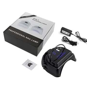 MINI LOP 64W Rechargeable Pro LED Gel Nail UV Light UV LED Nail Lamp Cordless Led Light for Nails(Black)